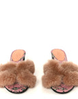 Mink Fur Oasis Sandals 35 Granit Pink