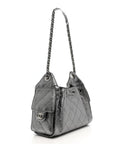 Metallic Caviar Quilted Mini CHNL 25 Handbag Anthracite