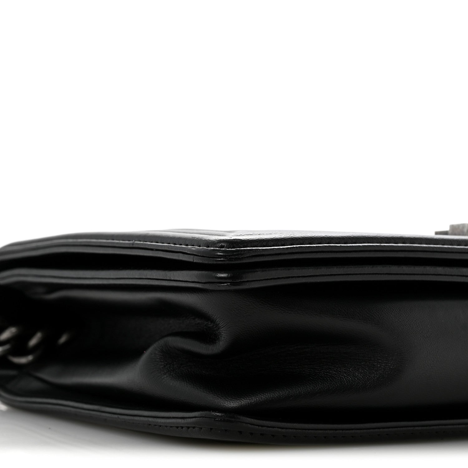 Lambskin Quilted New Medium Boy Flap Black