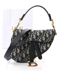 Oblique Mini Saddle Bag With Strap Blue
