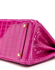 Shiny Niloticus Crocodile Birkin 30 Rose Scheherazade