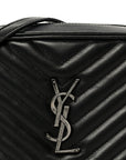 Calfskin Matelasse Monogram Lou Camera Bag Black