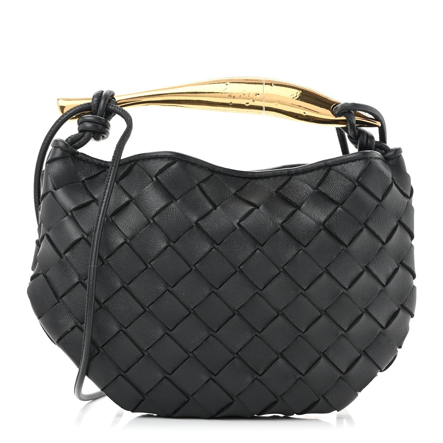 Nappa Intrecciato Mini Sardine Bag Black