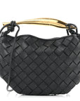 Nappa Intrecciato Mini Sardine Bag Black