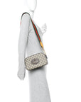 GG Supreme Monogram Web Neo Vintage Shoulder Bag Beige New Acero Crop
