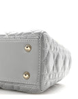Lambskin Cannage Small My Lucky Badges My Lady D1OR Grey