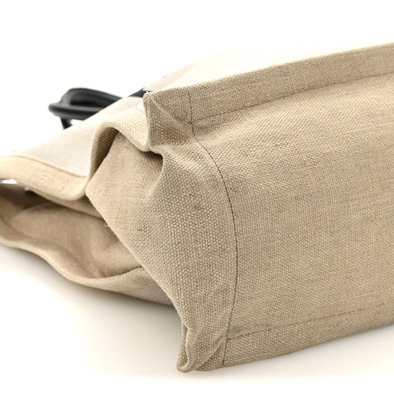 Linen Calfskin Rive Gauche Tote Optic White