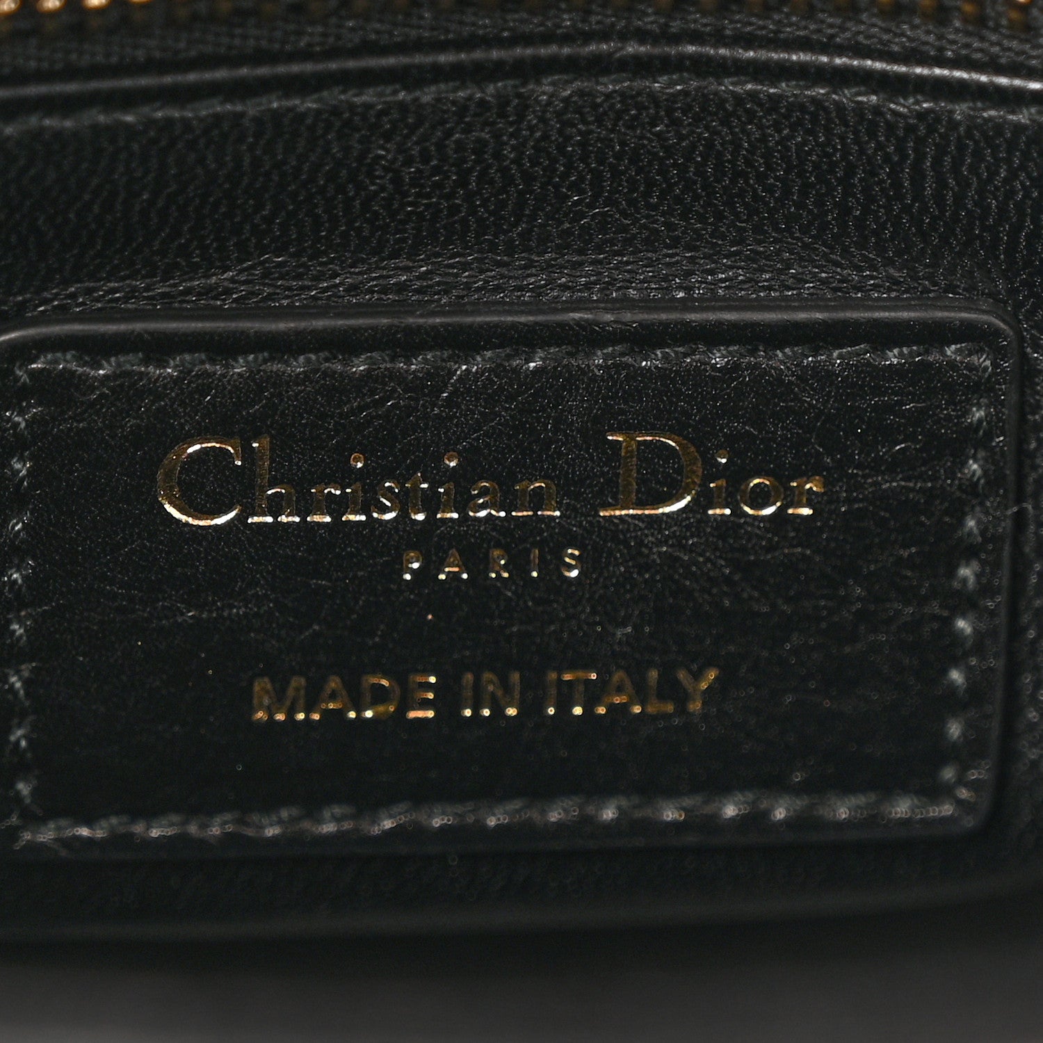 Calfskin Beaded Mini Lady D1OR Black