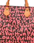 Monogram Graffiti Speedy 30 Fuchsia