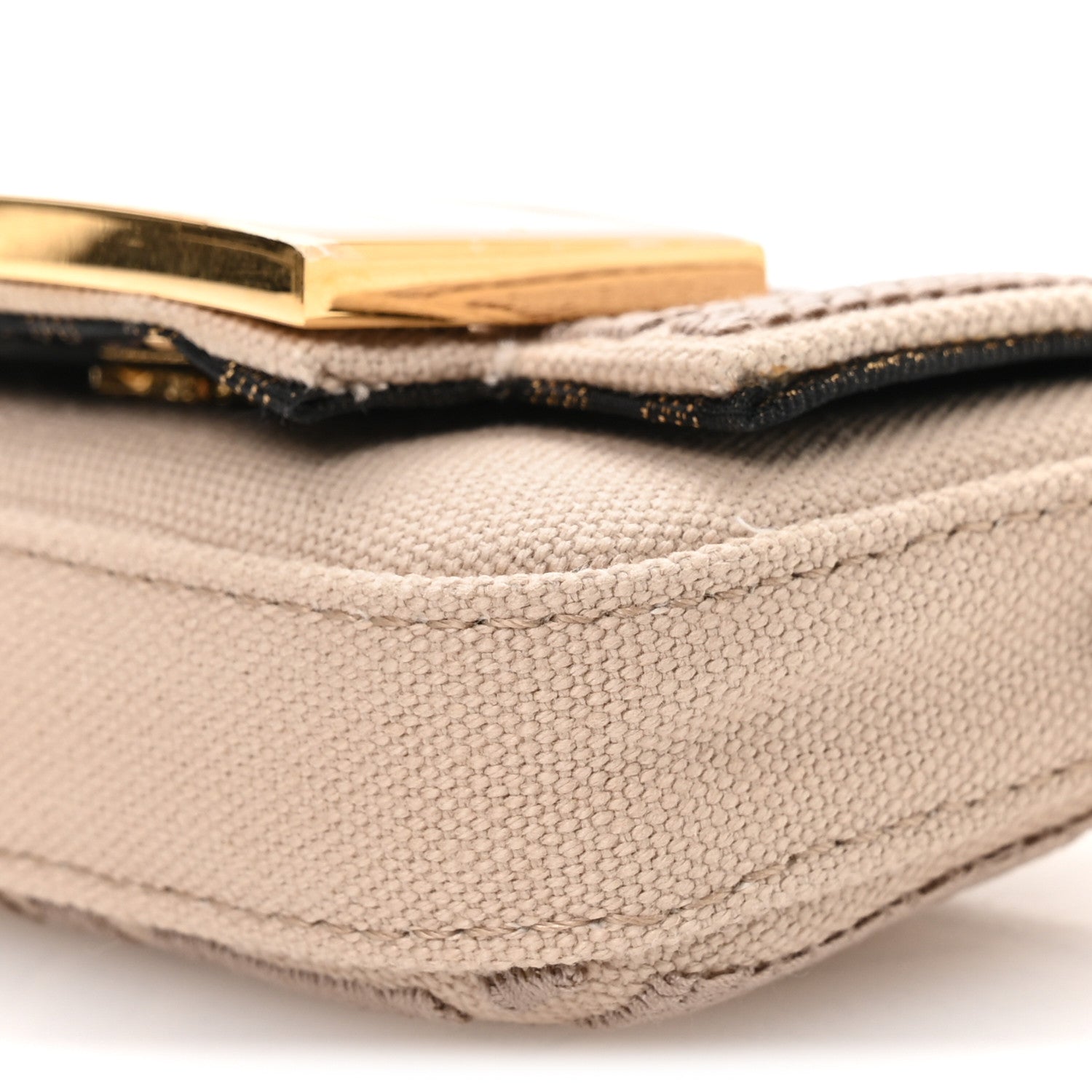 Canvas Vitello King FF Embroidered Nano Maxi Buckle Baguette Charm Nuvola