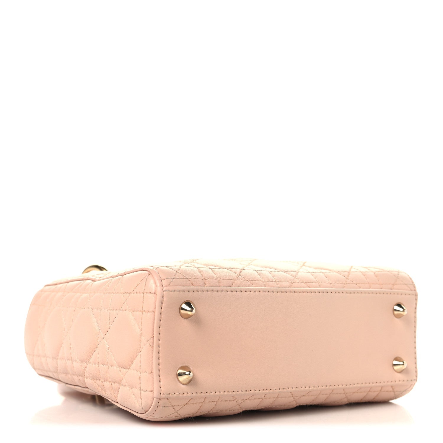Lambskin Cannage Small Lucky Badges My Lady D1OR Light Pink