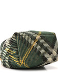 Canvas Knitted Check Mini Peg Duffle Bag Ivy