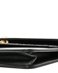 Calfskin Elaphe Double Chevron Mini Wallet On Chain WOC Black