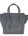 Baby Drummed Calfskin Micro Luggage Kohl