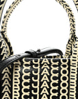 Calfskin Small The Monogram Tote Black White