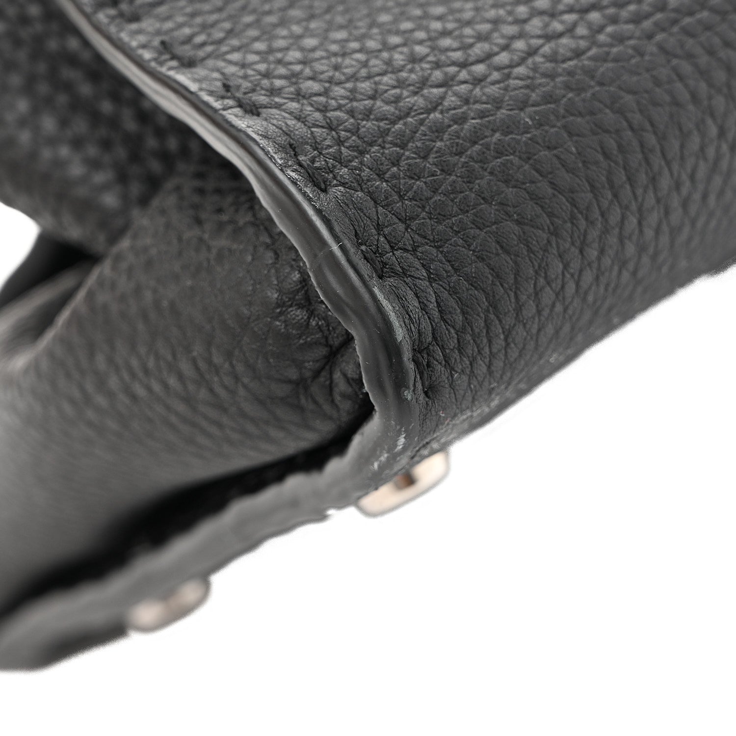 Cuoio Romano Selleria Bi-Color Large Peekaboo Iconic Satchel Black Mou