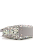 Calfskin Satin Celestial Bead Embroidery Embroidered Small Lady D1OR Grey Multicolor