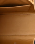 Braided Raffia Calfskin Quilted Mini CHNL 25 Handbag Beige Black