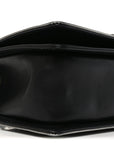 Jersey Embroidered Medium Boy Flap Black Silver