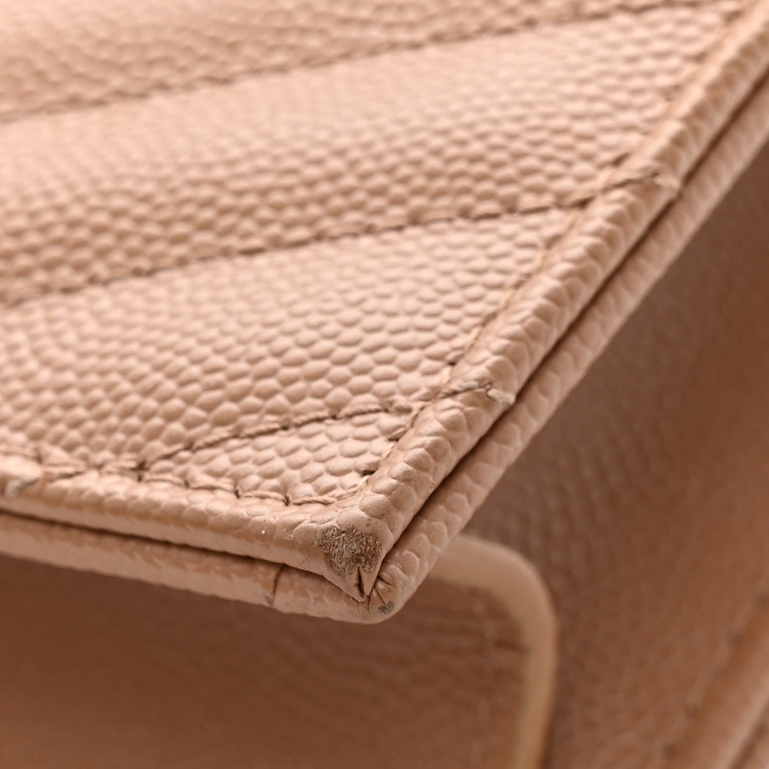 Grain De Poudre Matelasse Chevron Monogram Envelope Chain Wallet Cork