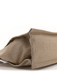 Linen Calfskin Small Rive Gauche Tote Greggio Natural