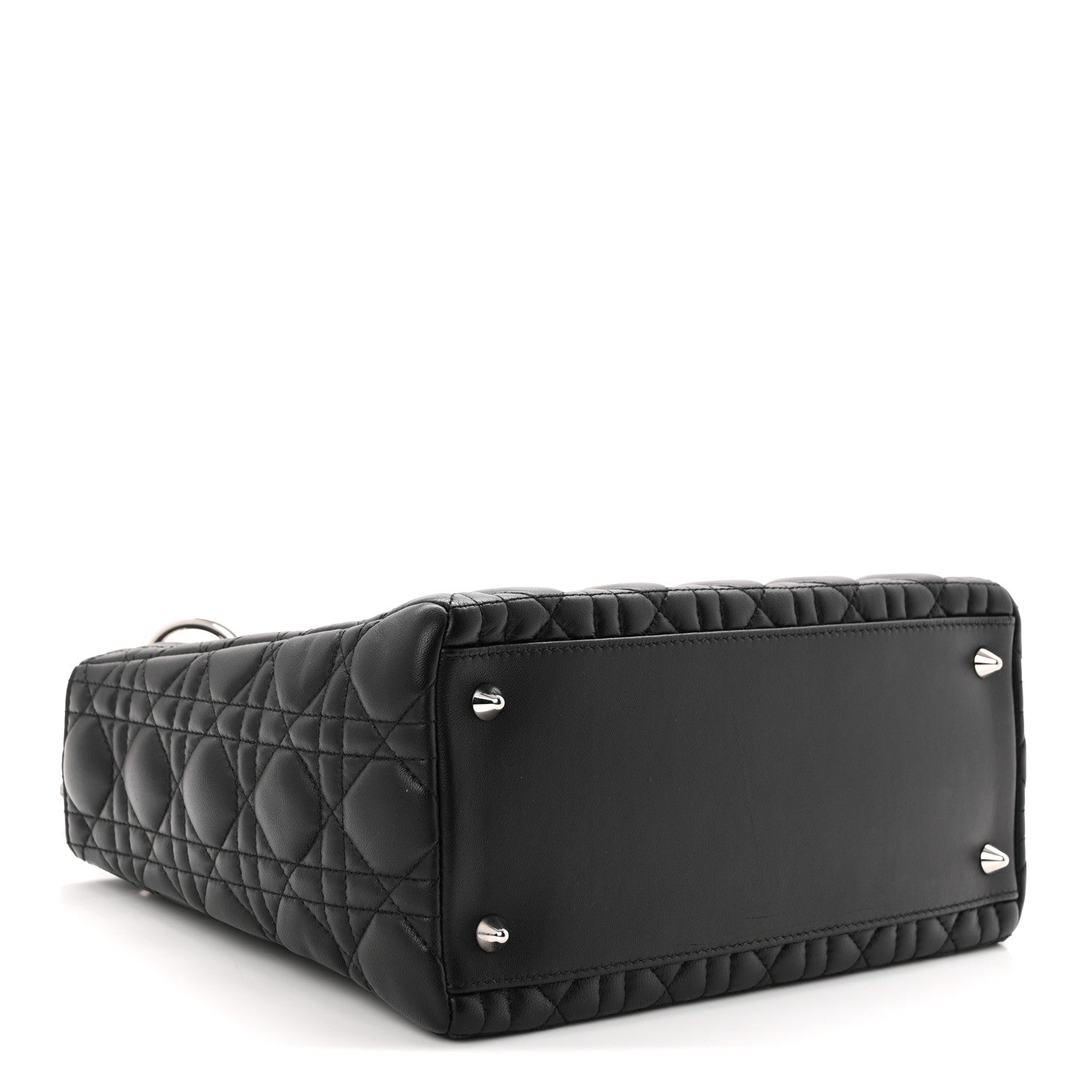 Lambskin Cannage Medium Lady D1OR Black