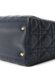 Lambskin Cannage Medium Lady D1OR Navy Blue