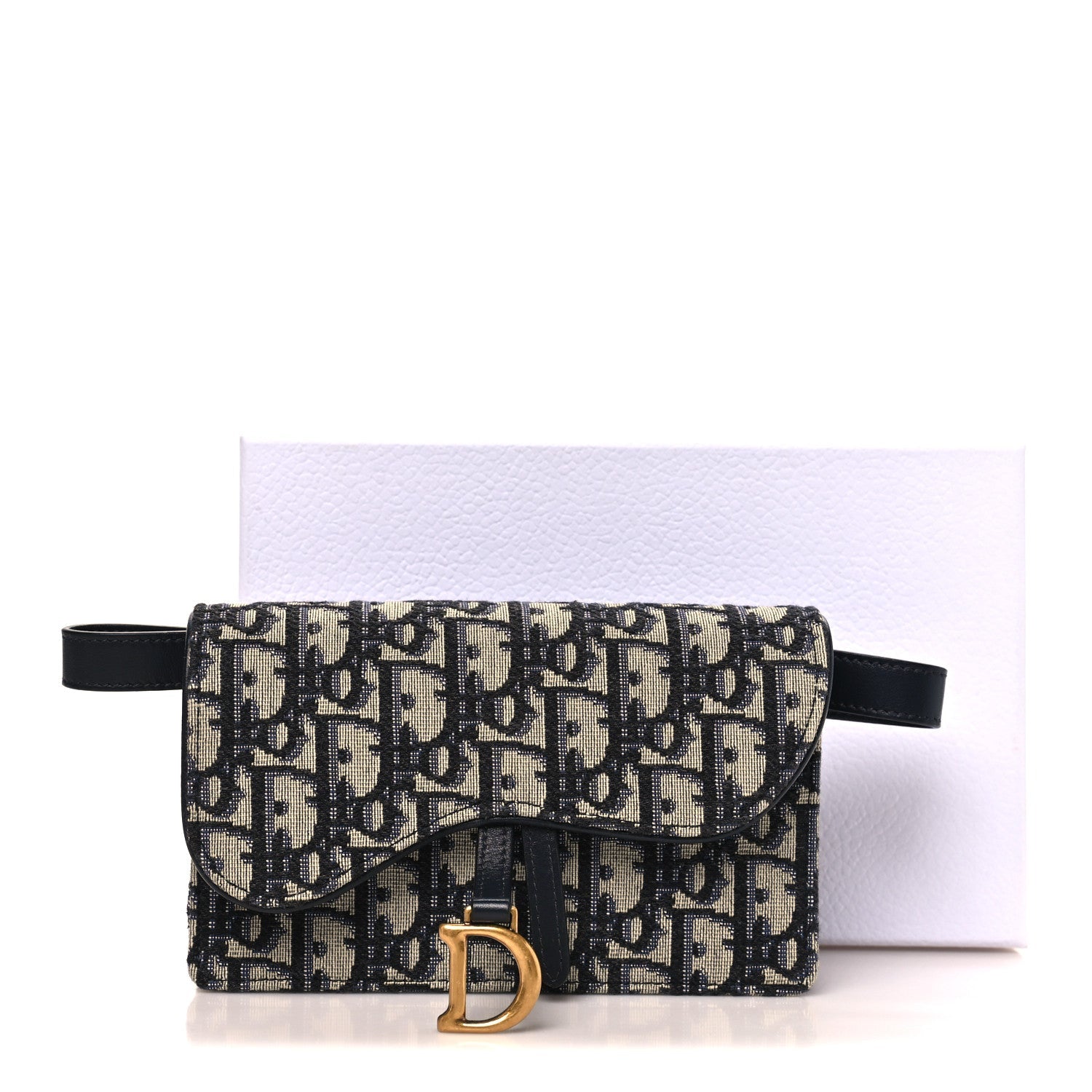 Oblique Saddle Belt Bag Blue