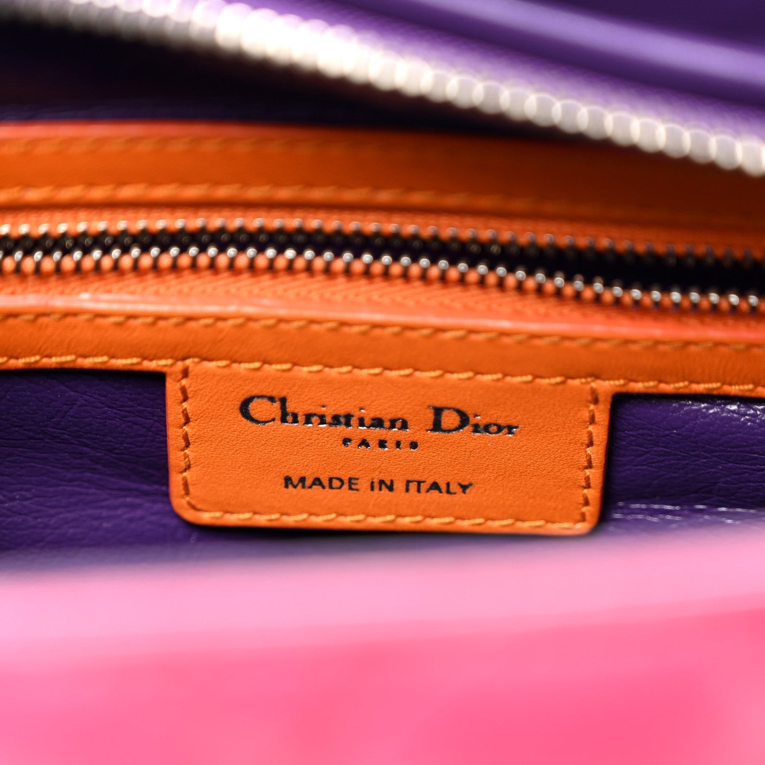 Lambskin Cannage Medium Tri-Color Lady D1OR Pink
