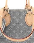 Monogram Denim Onthego MM Washed Grey