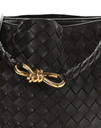 Nappa Intrecciato Small Andiamo Bucket Bag Fondant