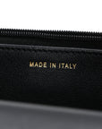 Lambskin Quilted Lion Motif Wallet On Chain WOC Black