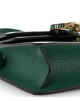 Dollar Calfskin Crystal Mini Dionysus Top Handle Bag Emerald