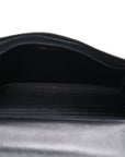 Lambskin Quilted Lion Motif Wallet On Chain WOC Black
