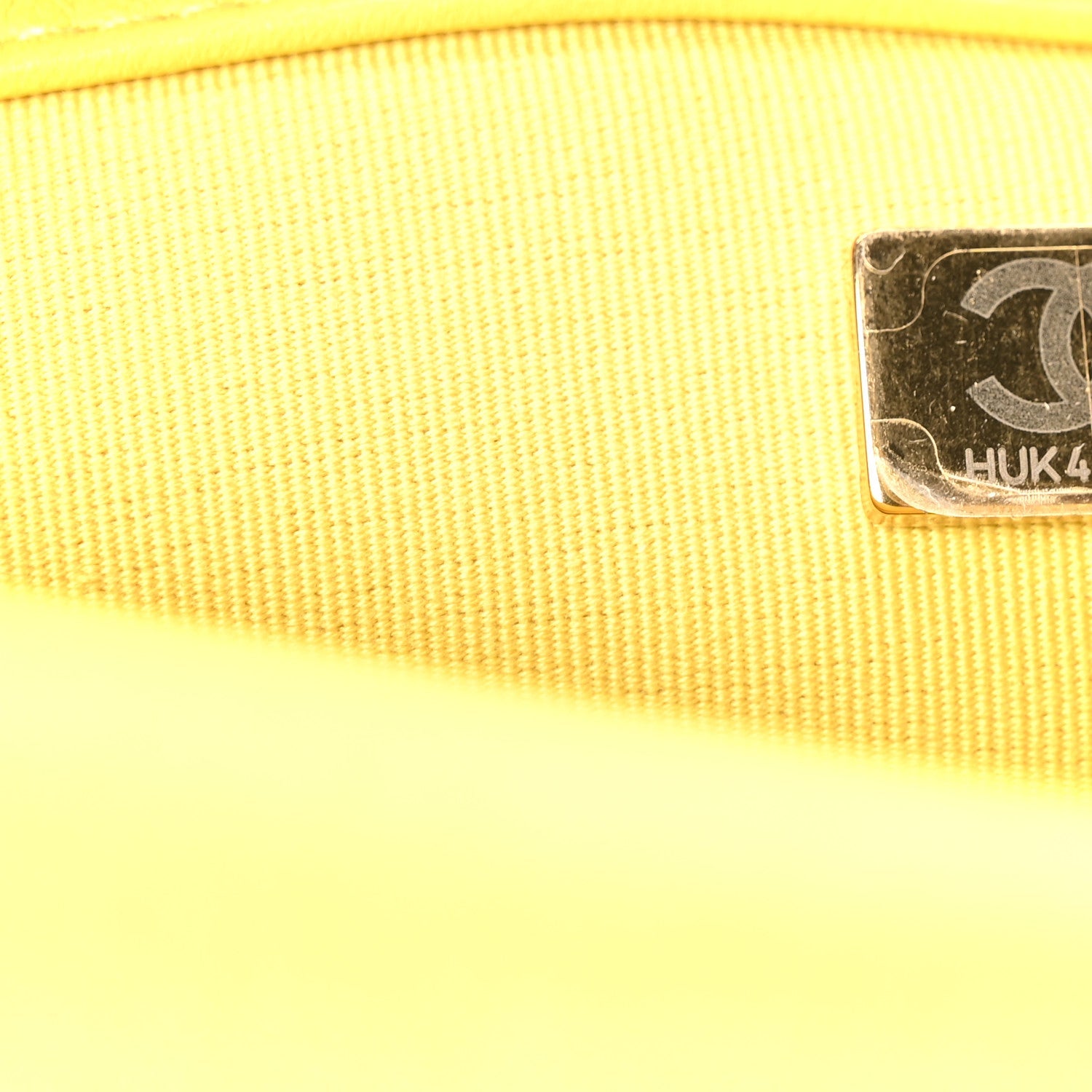 Lambskin Quilted Medium CHNL 19 Flap Yellow