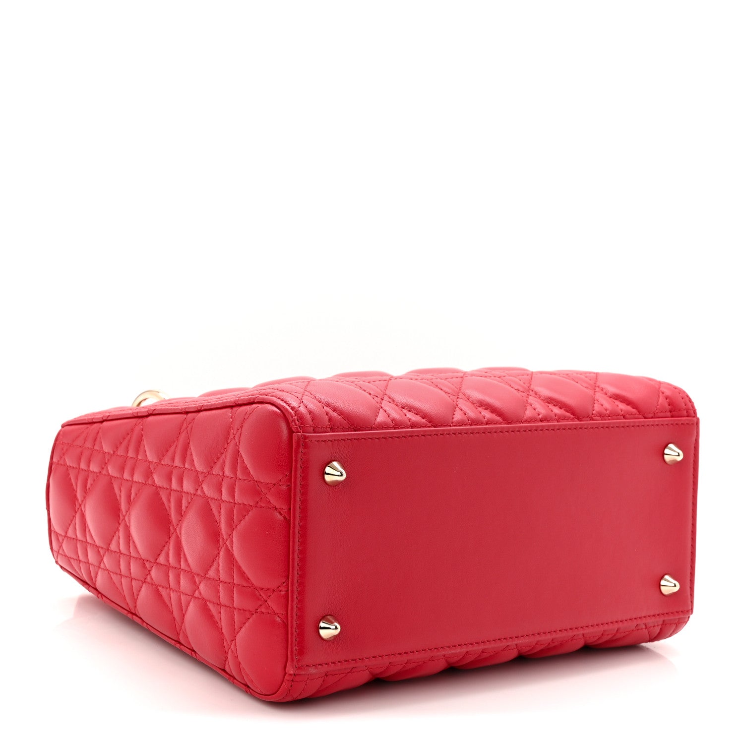 Lambskin Cannage Medium Lady D1OR Red