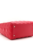 Lambskin Cannage Medium Lady D1OR Red