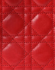 Lambskin Cannage Medium Lady D1OR Red