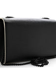 Grain De Poudre Medium Classic Monogram Kate Satchel Black White