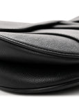 Grained Calfskin Saddle Bag Black