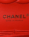 Caviar Quilted Medium Double Flap Red