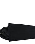 Linen Calfskin Rive Gauche North South Tote Black