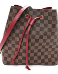 Damier Ebene Neonoe MM Cherry Berry