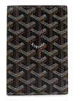 Goyardine Grenelle Passport Wallet Black Gold