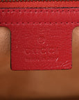 Vintage Effect Calfskin Matelasse Diagonal Small Torchon GG Marmont Shoulder Bag Black Romantic Cherry