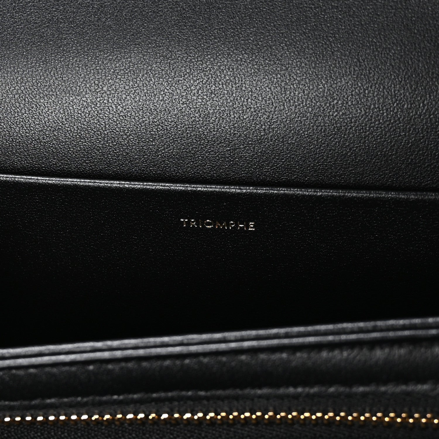 Shiny Calfskin Medium Triomphe Black