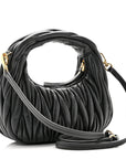 Nappa Matelasse Mini Wander Hobo Black
