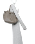 Soft Grained Calfskin Small Belt Cabas Phantom  Taupe