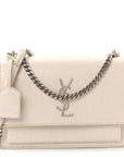Calfskin Crocodile Embossed Medium Monogram Sunset Blanc Vintage