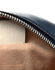 Azalea Calfskin Matelasse Diagonal Mini Torchon GG Marmont Round Shoulder Bag Blue Agata Mystic White